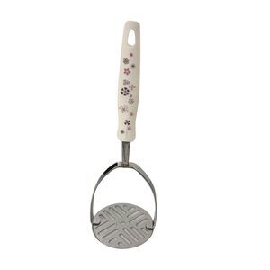 Ekco USA Stainless Masher Melamine Purple Flower Power Starburst Atomic Vintage